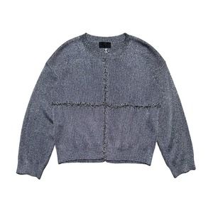 RTA Pierced glitter ribbed shirt